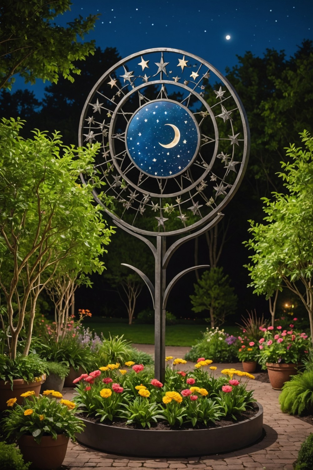 Celestial-Themed Garden Decorations