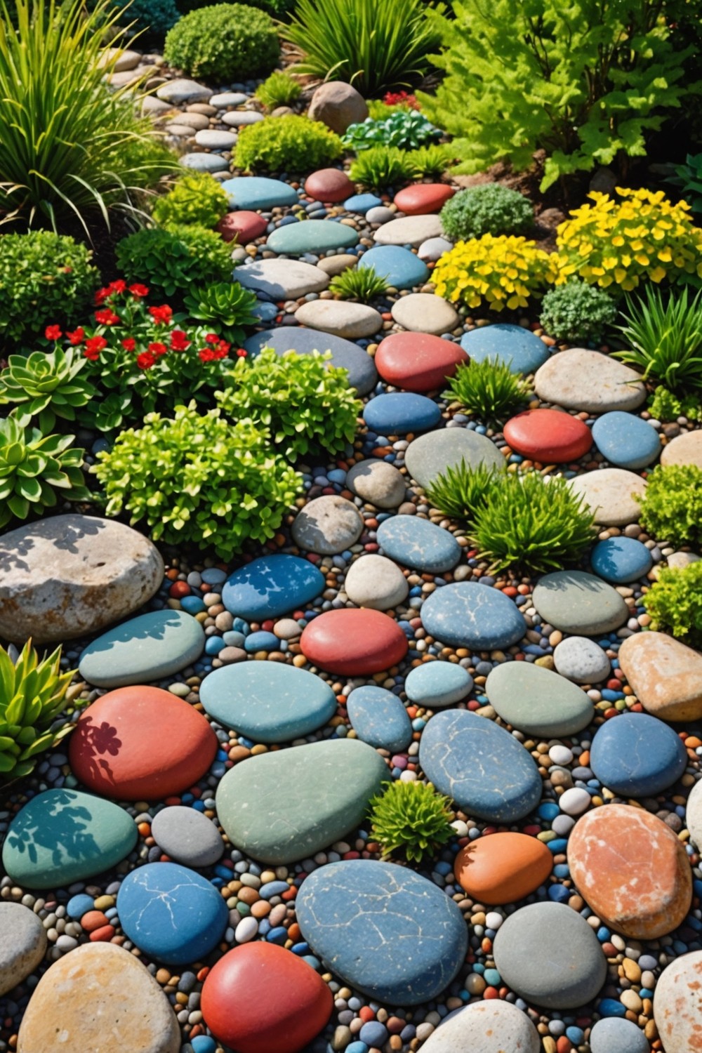 Colorful Pebble Arrangements