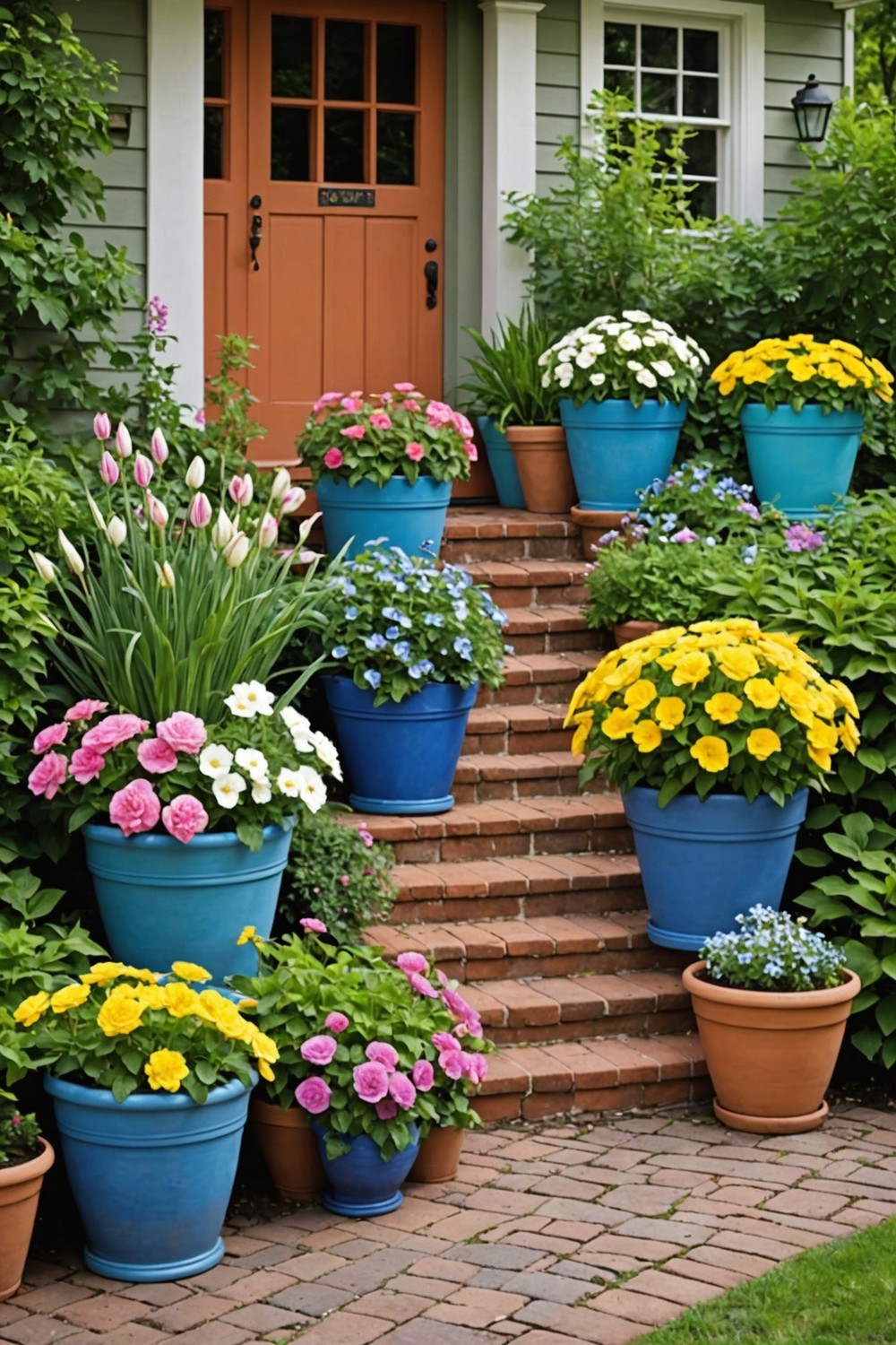 Colorful Terracotta Pots