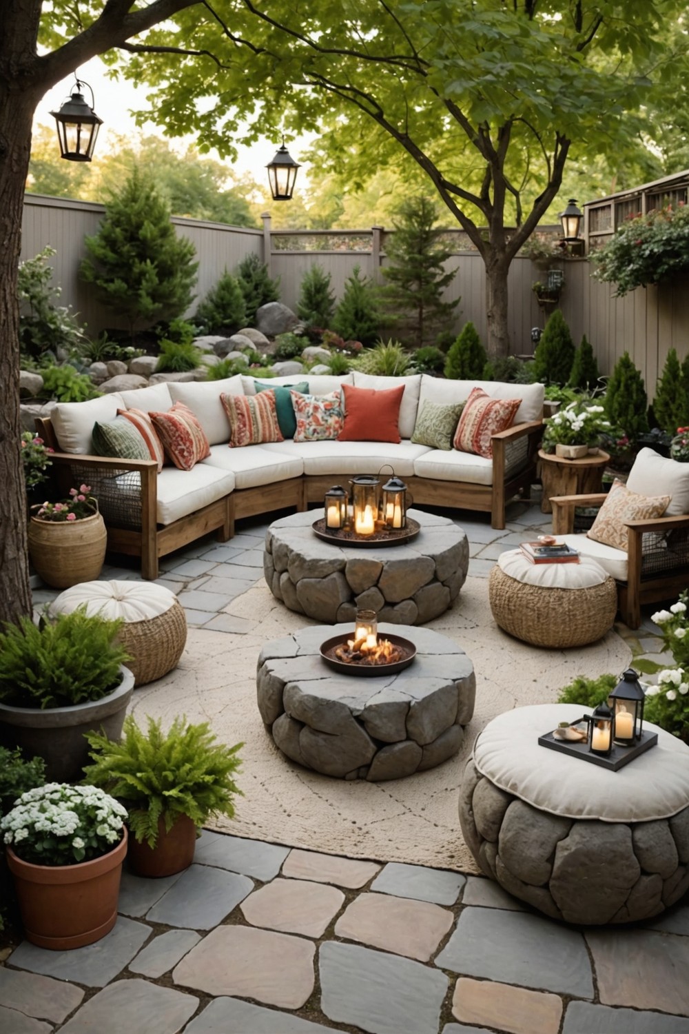 Craft an Outdoor Seating Area with Boulders