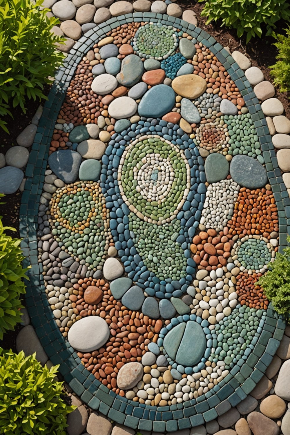 Create a Mosaic Pebble Patio