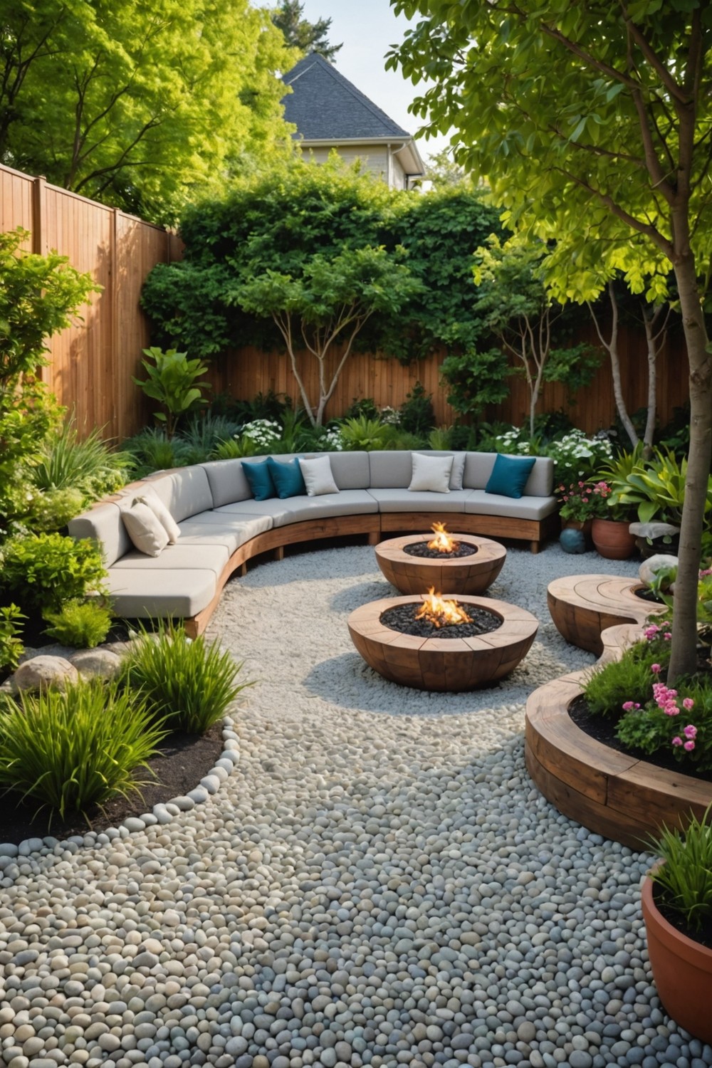 Create a Pebble Seating Area