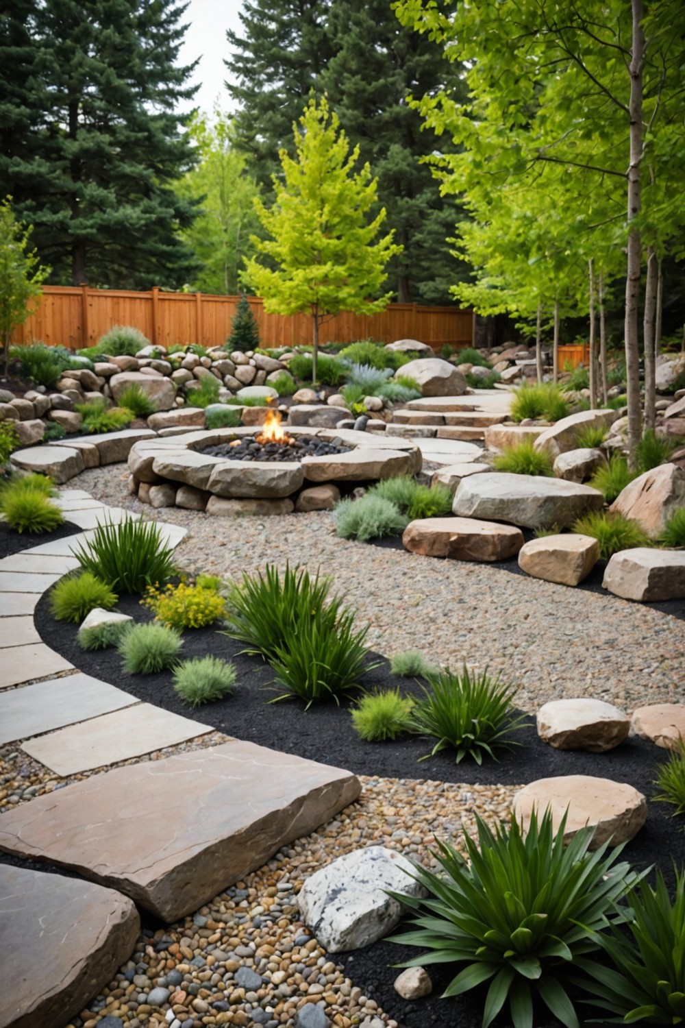 Form a Boulder Patio Space