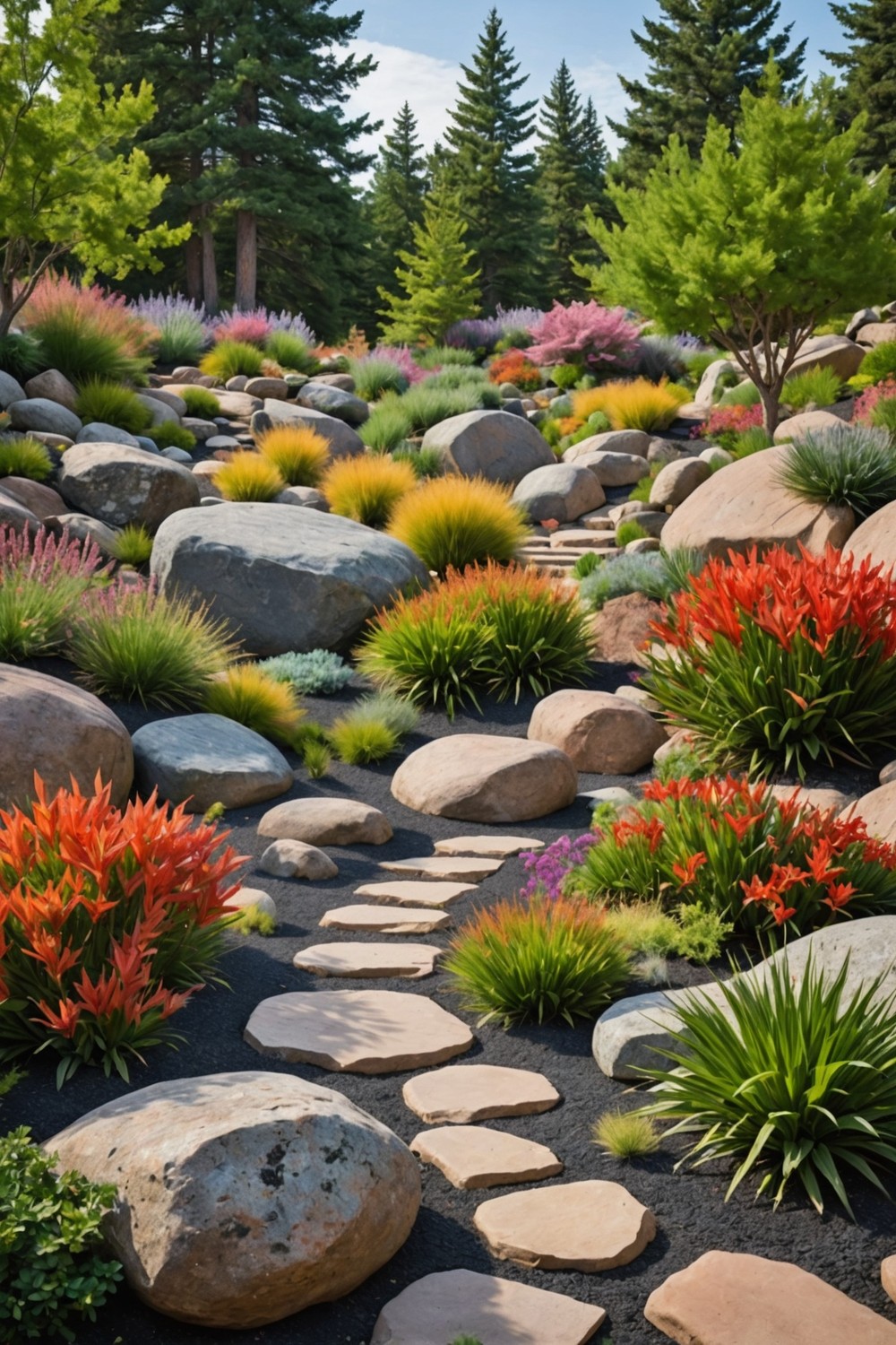 Highlight Native Plants with Boulder Placement