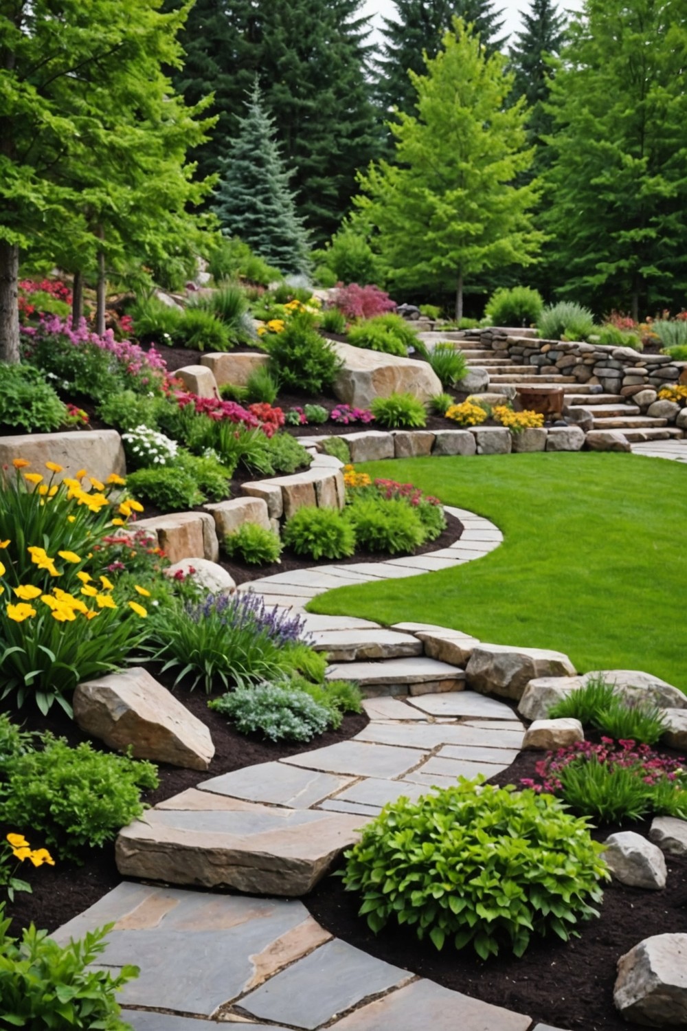 Incorporate Boulder Retaining Walls