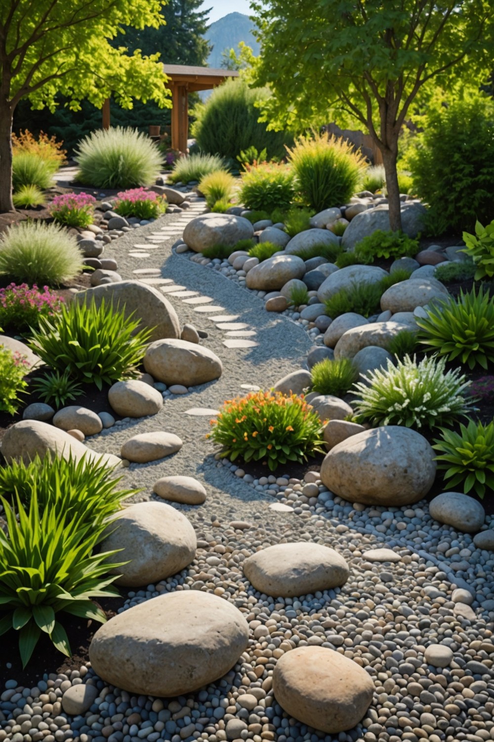 Incorporate Large Boulders with Pebbles