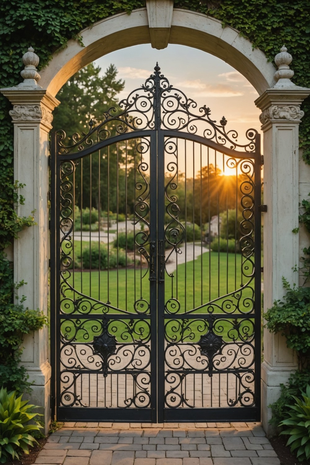 Ornate Metal Gate with Fanciful Details