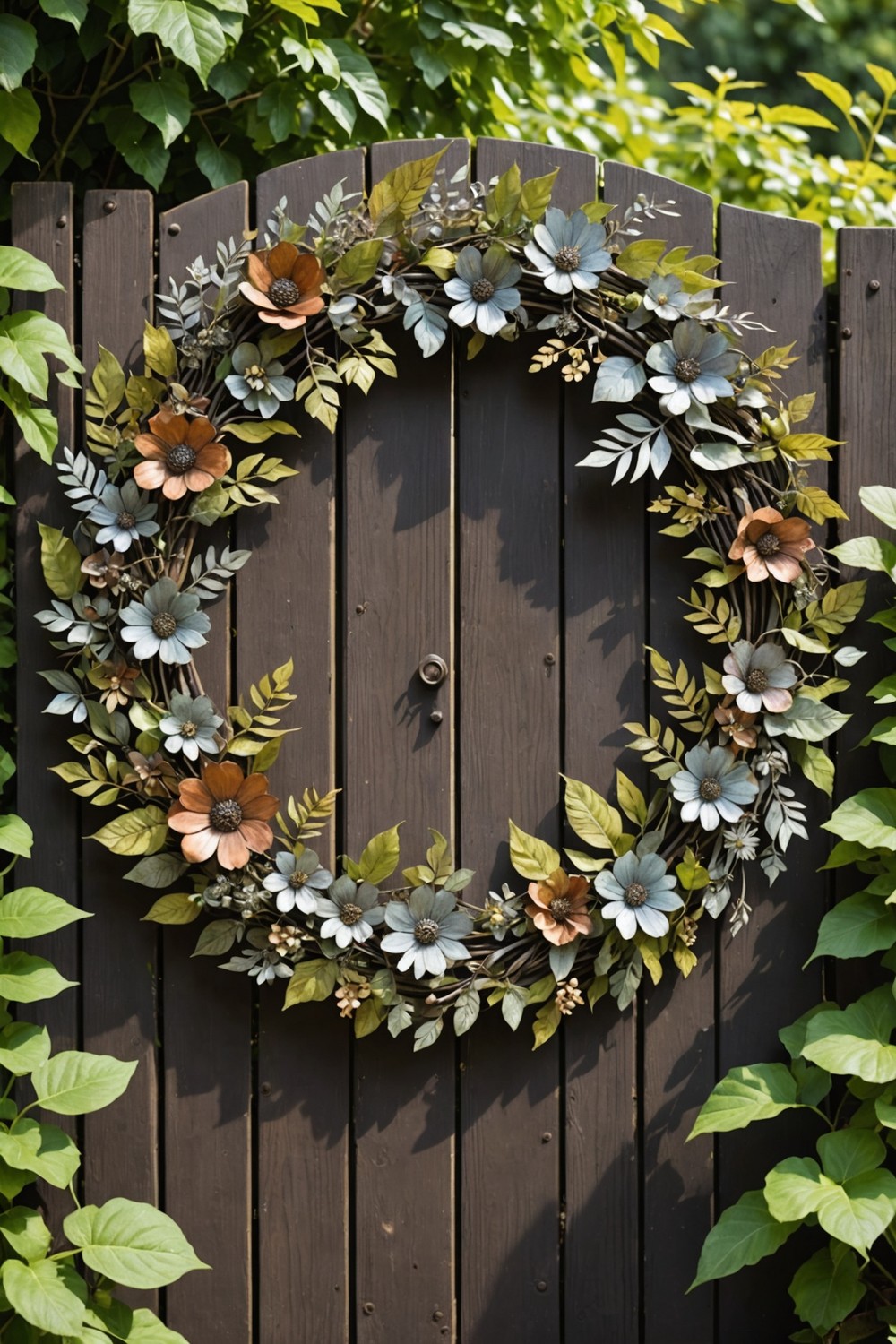 Recycled Metal Floral Wreaths