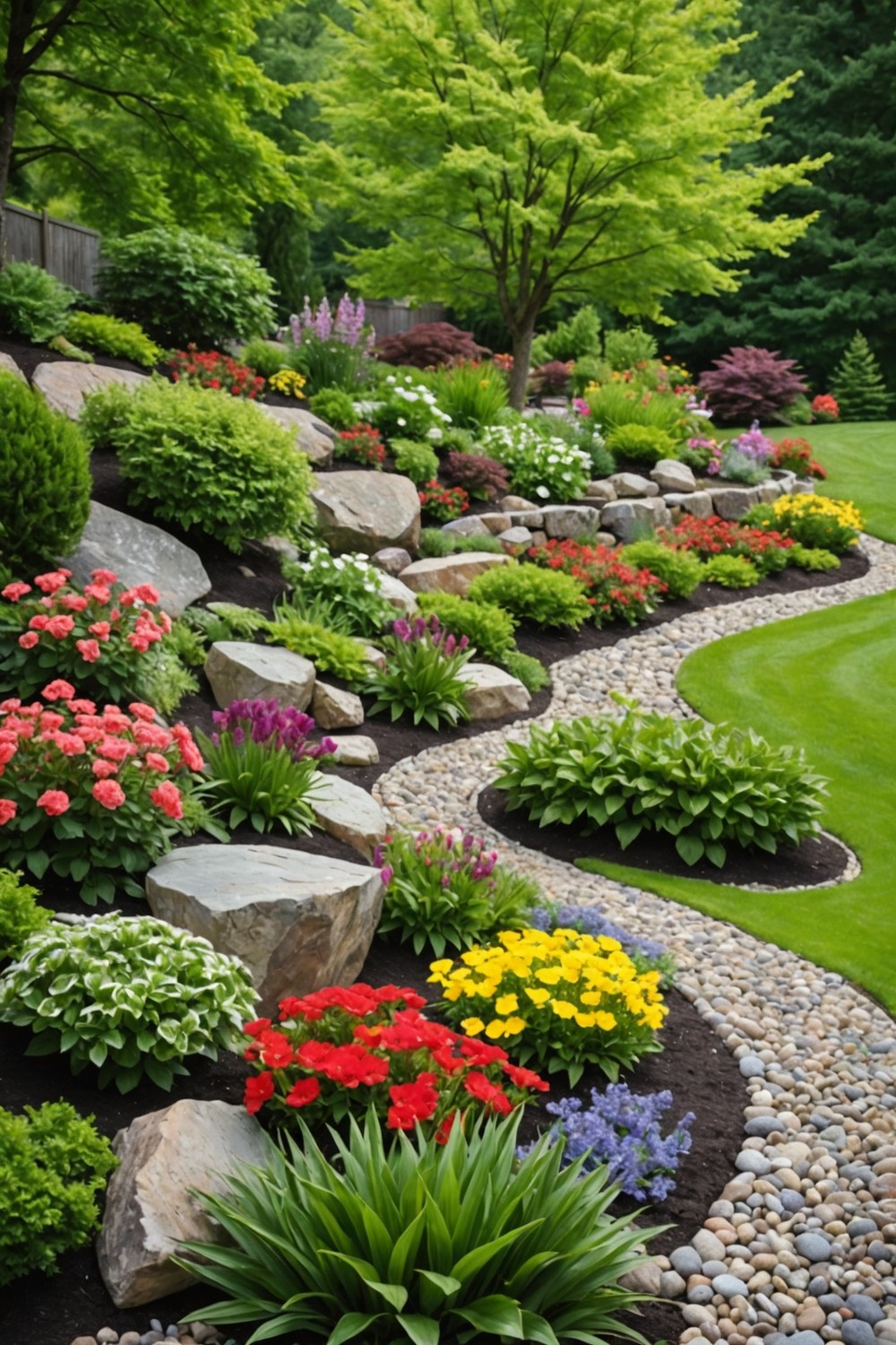 Rock Edging for Flower Beds