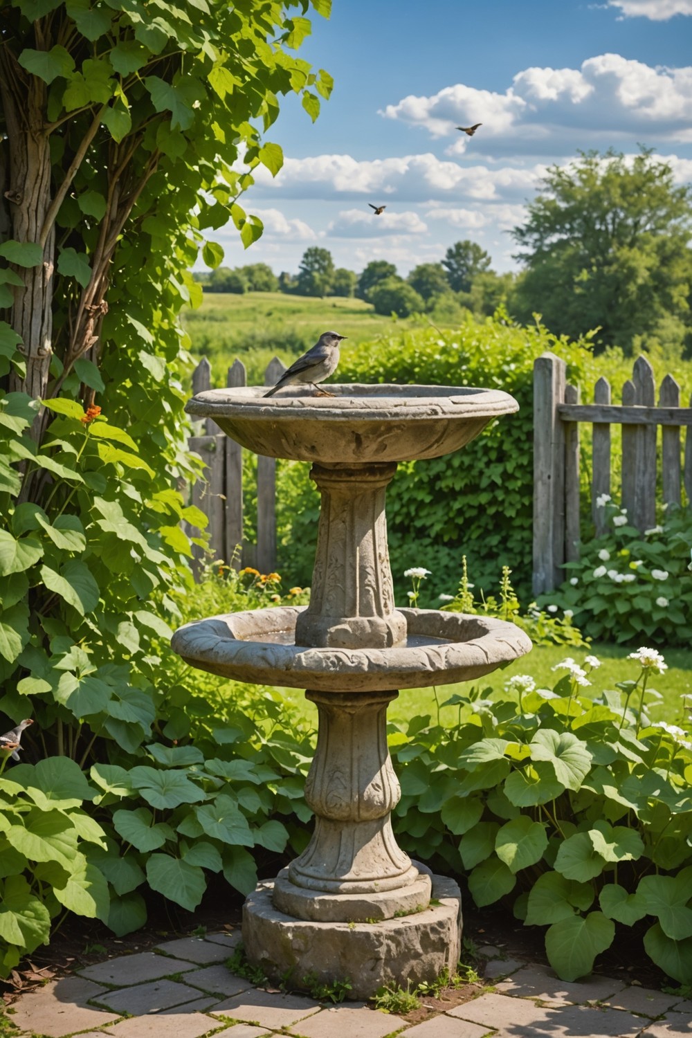 Rustic Birdbaths