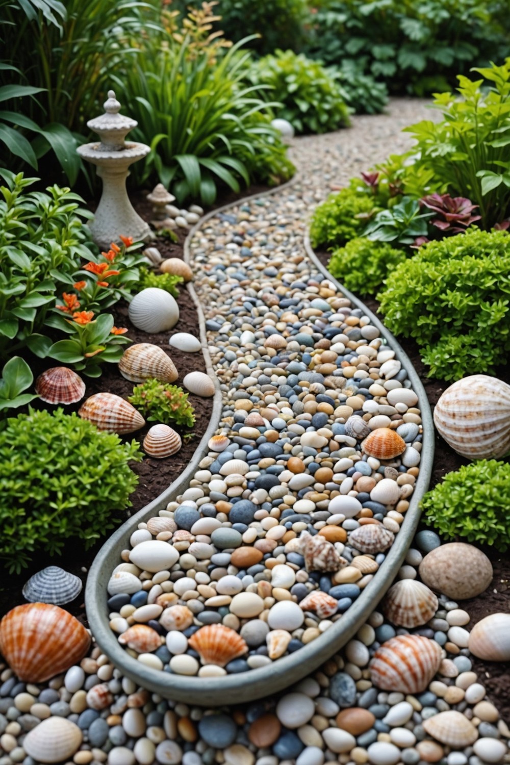 Seashell and Pebble Decor