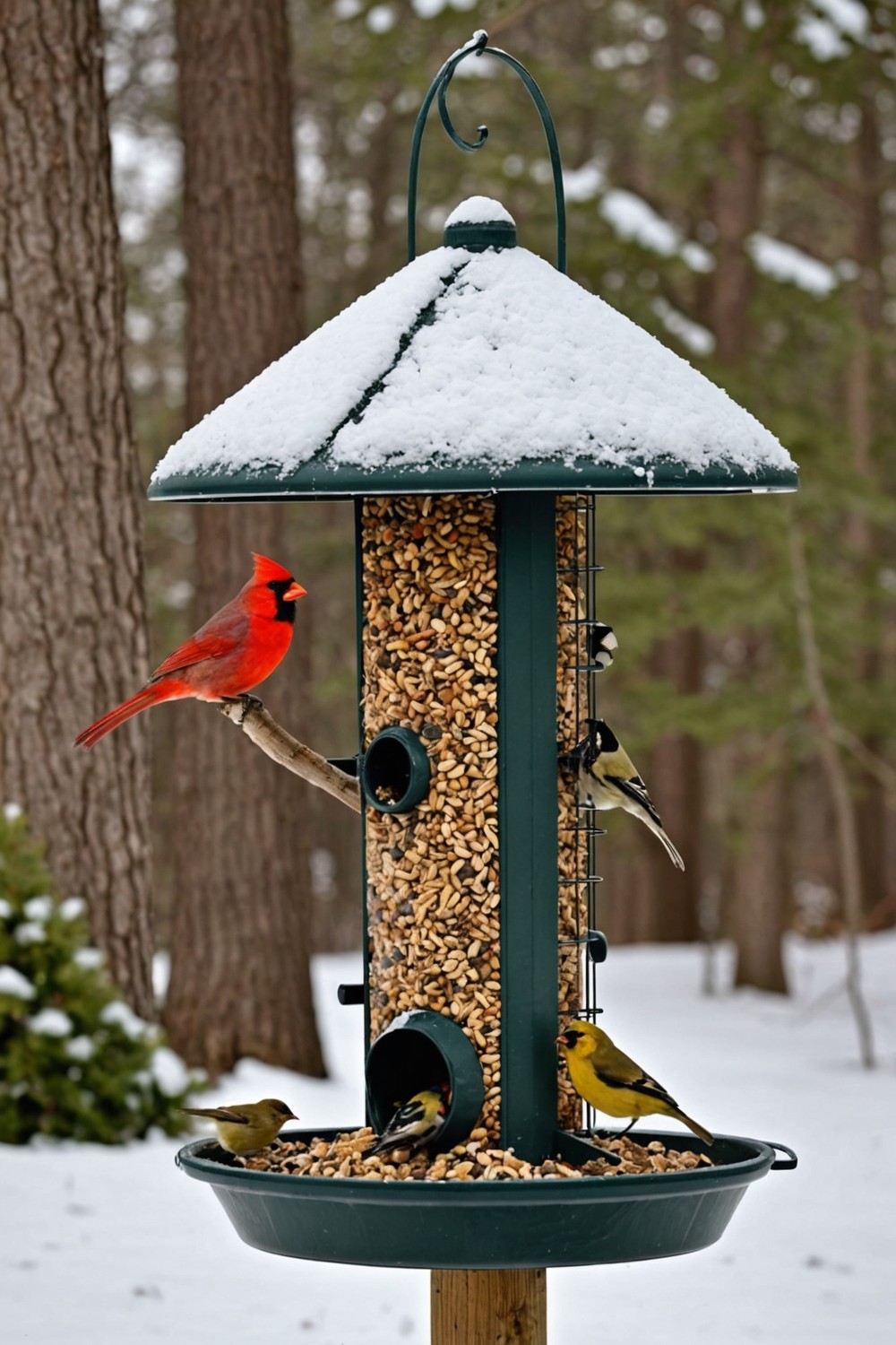 Set Up a Bird Feeder for Winter Guests