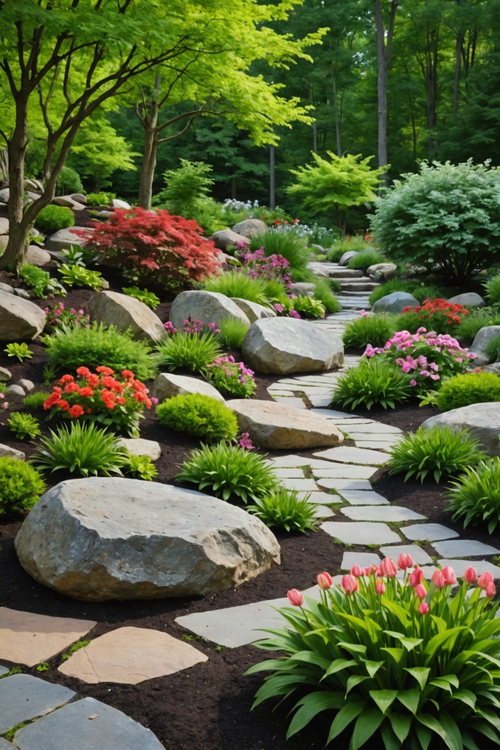 Use Boulders as Garden Focal Points