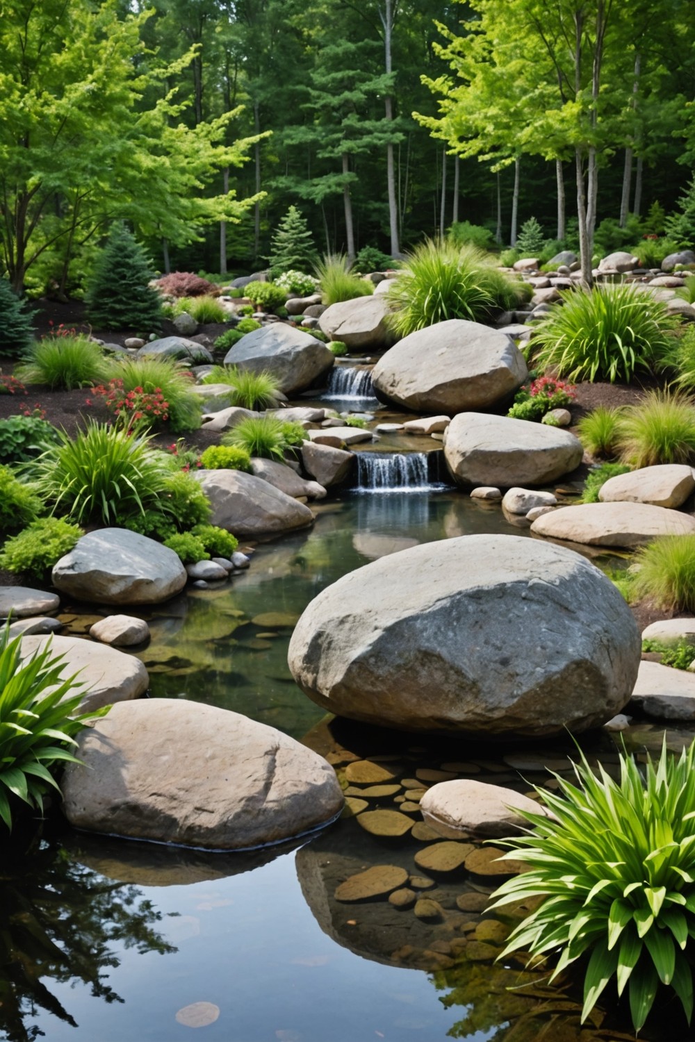 Utilize Large Boulders as Natural Scultpure