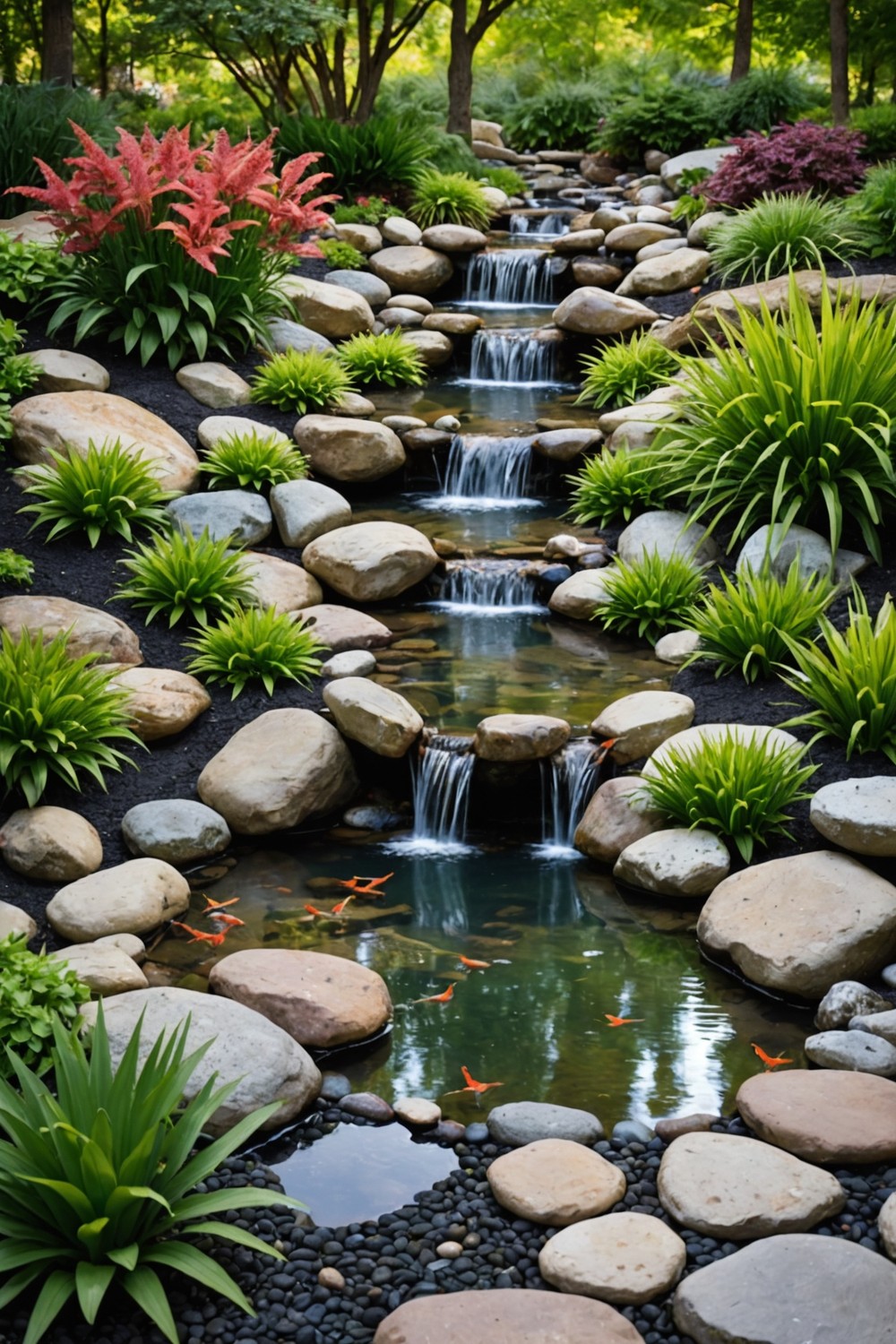 Water Feature with Rocks