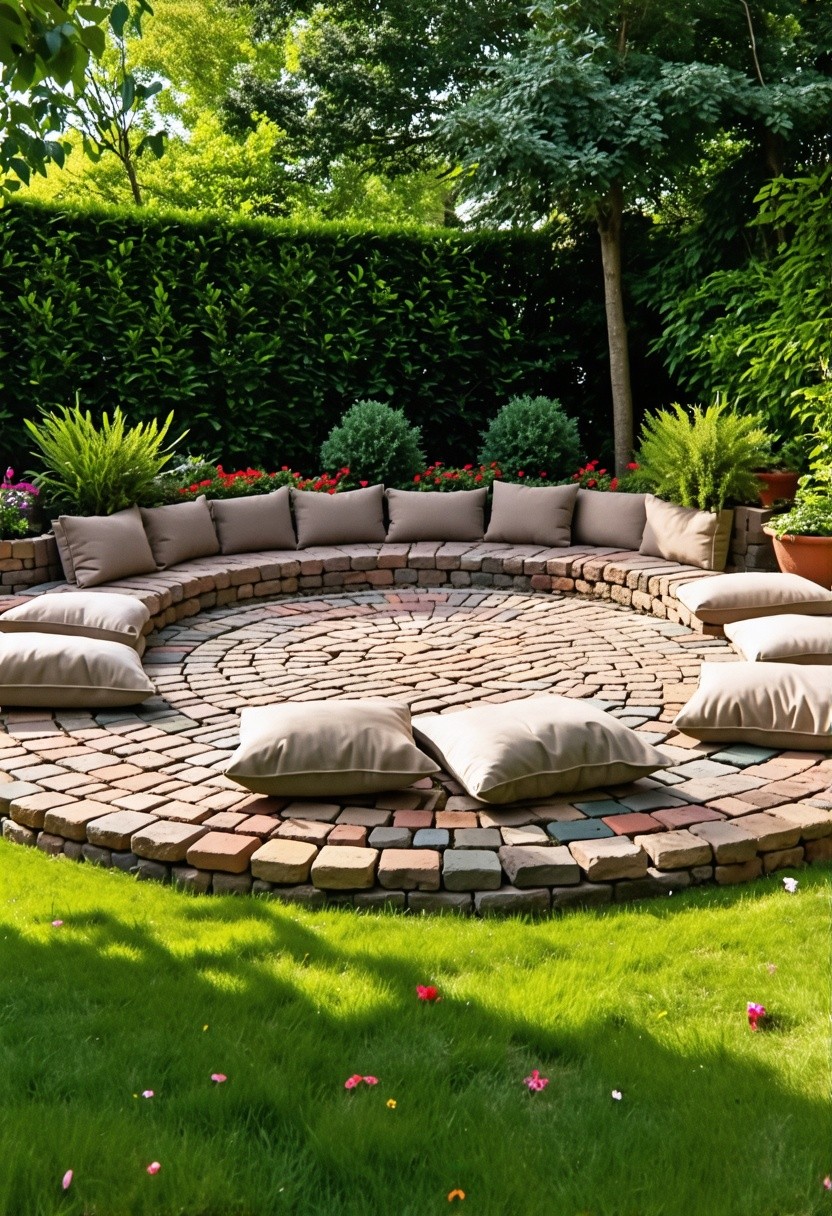 Circular Brick Seating Area