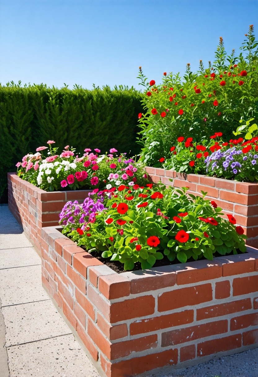 Raised Brick Planters