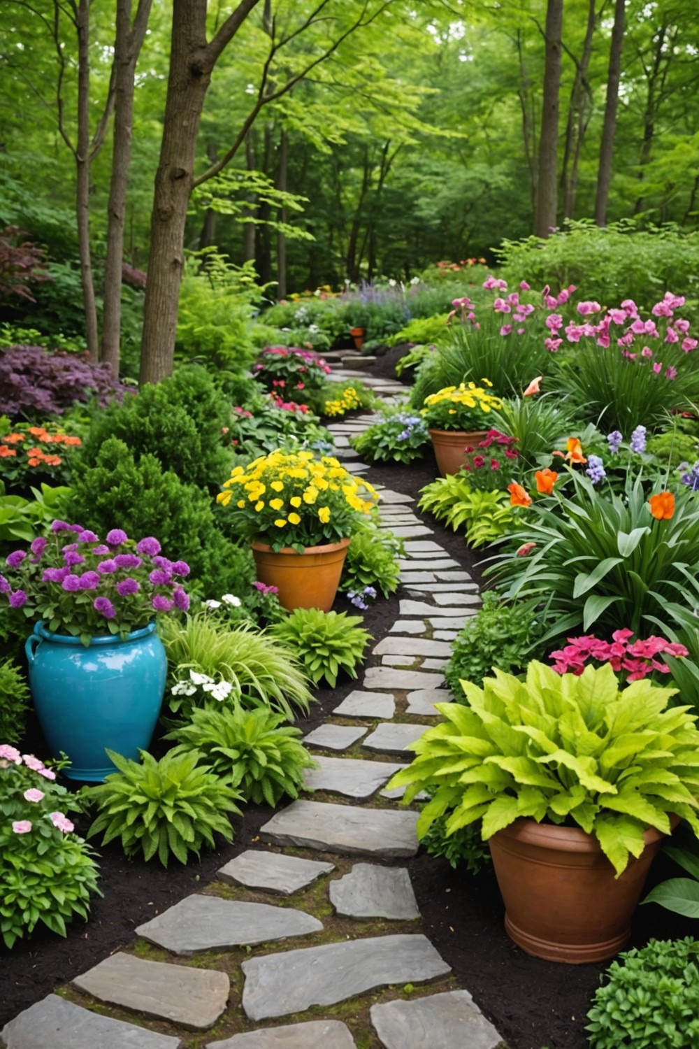 Use Colorful Containers for Accents