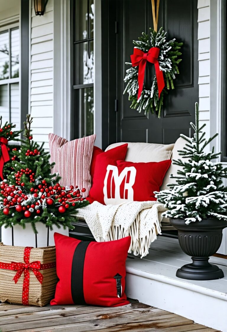 20 Front Porch Christmas Decor Ideas