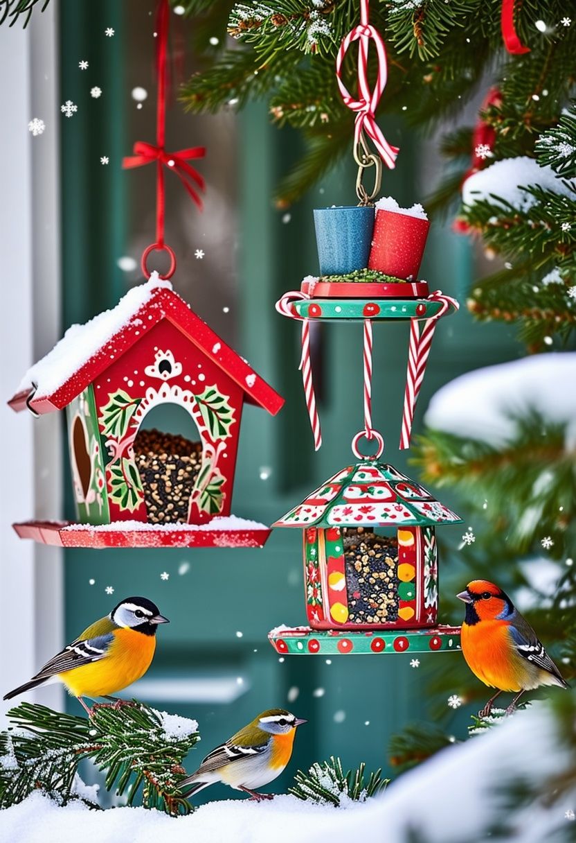 Holiday-themed Bird Feeders