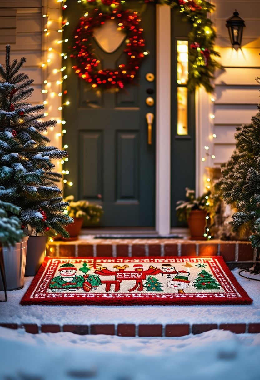 Holiday-Themed Welcome Mats