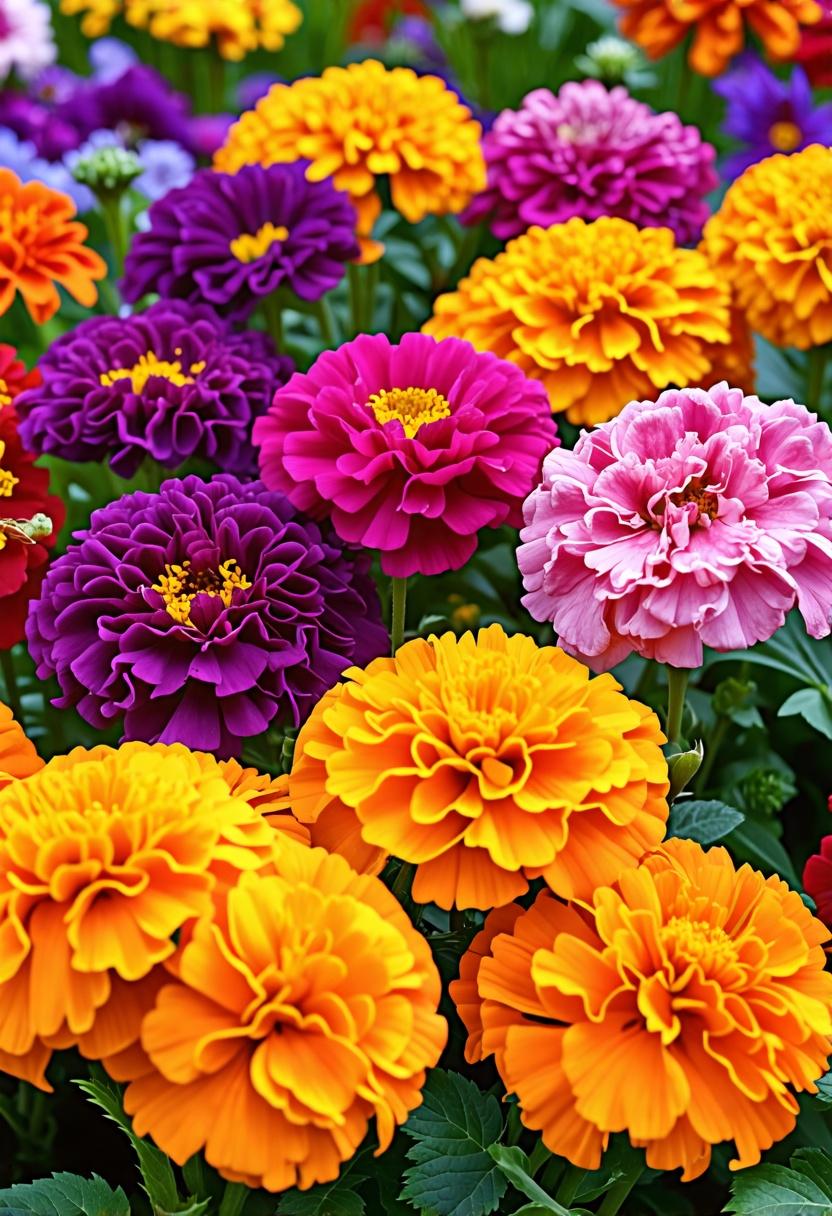 Layering Marigolds with Other Flowers