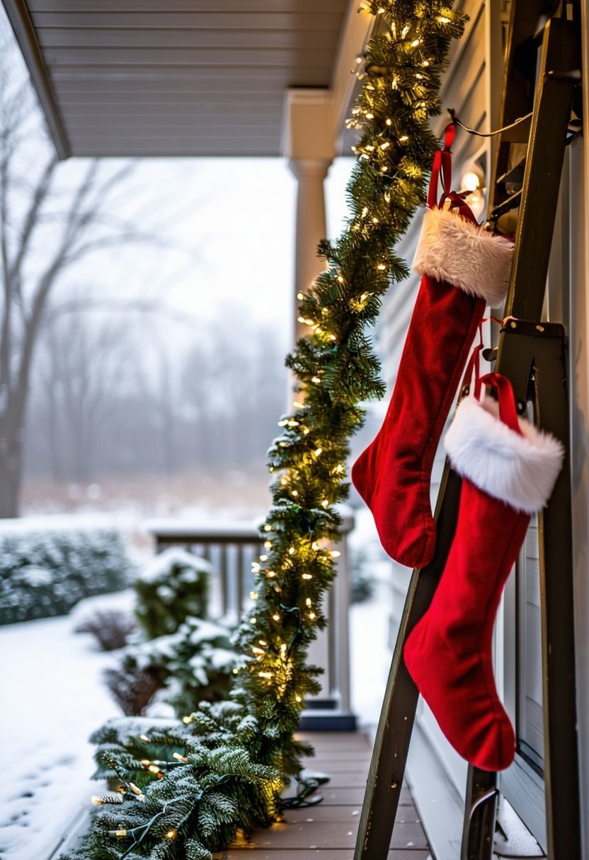 Stockings on the Porch