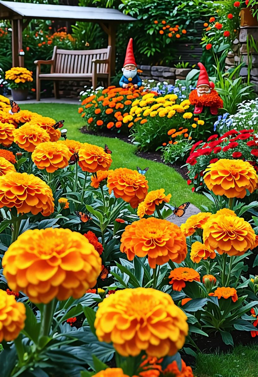 Themed Garden with Marigolds