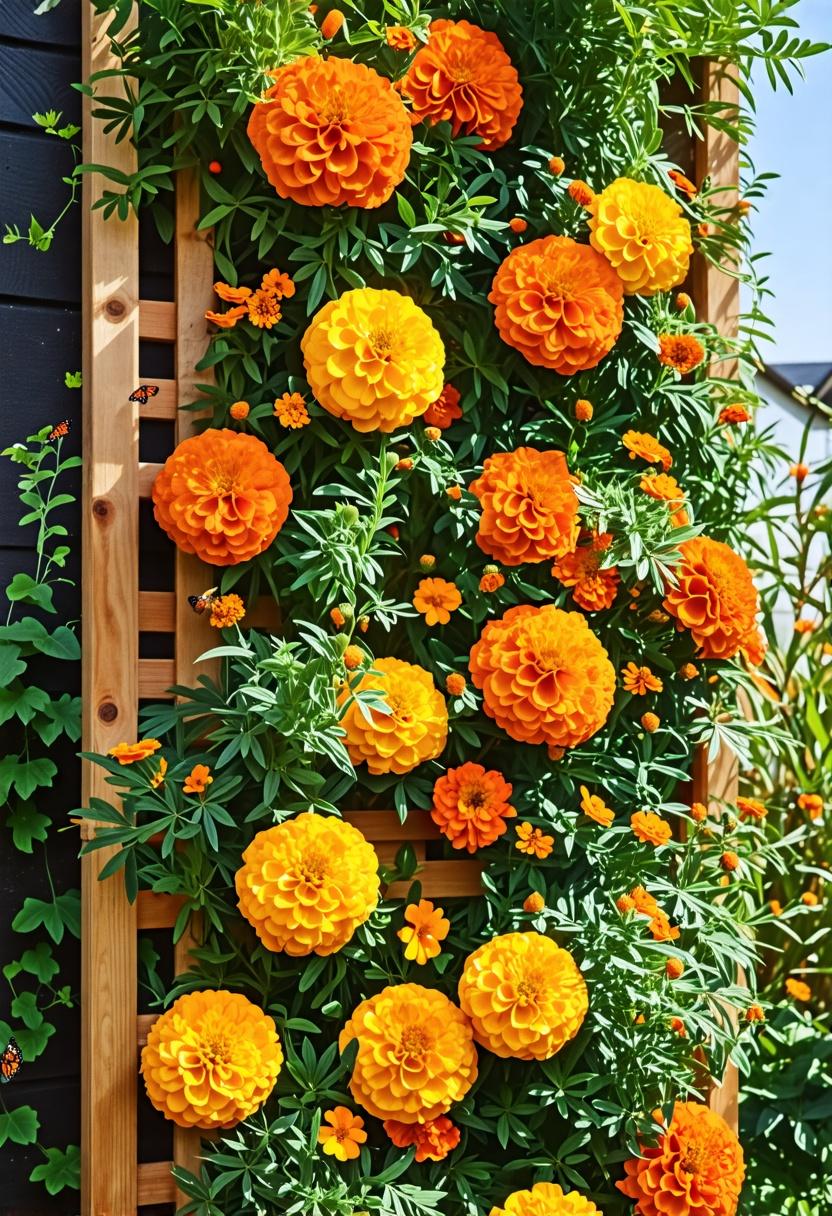 Using Marigolds in Vertical Gardens