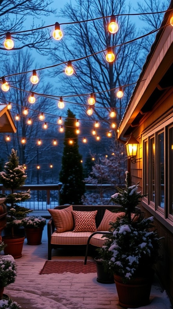 Bistro Lights for a Charming Outdoor Feel