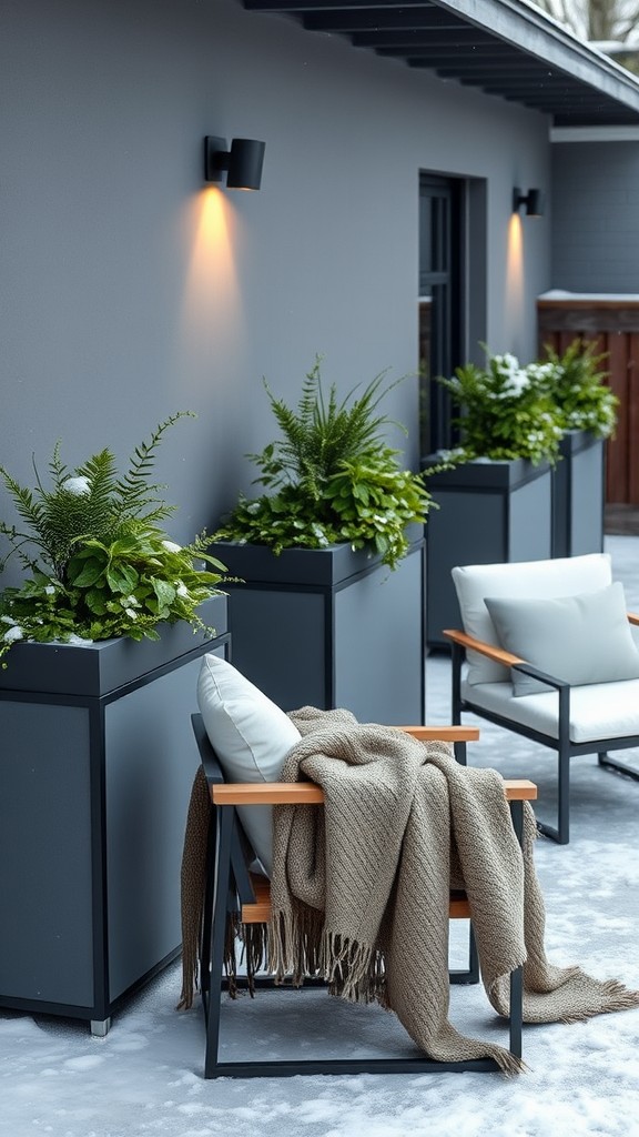 Built-in Planters for Greenery