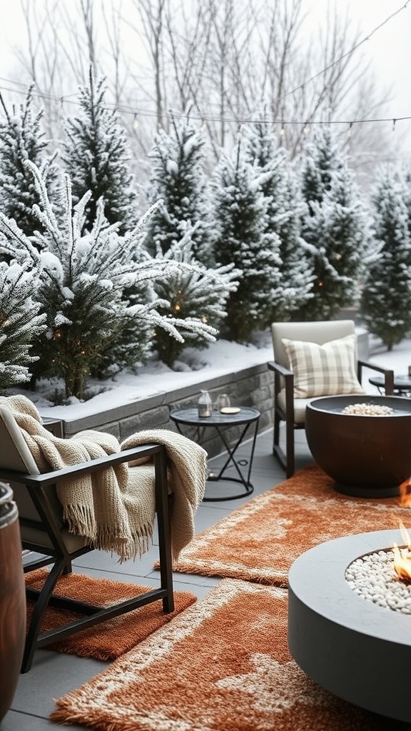 Chic Outdoor Rugs for Added Warmth