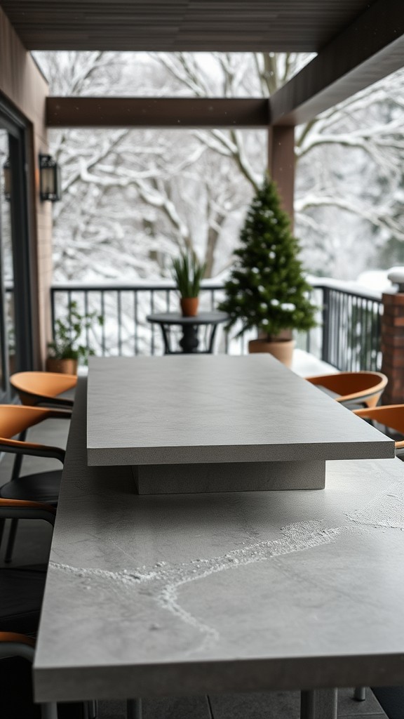 Concrete or Stone Dining Tables