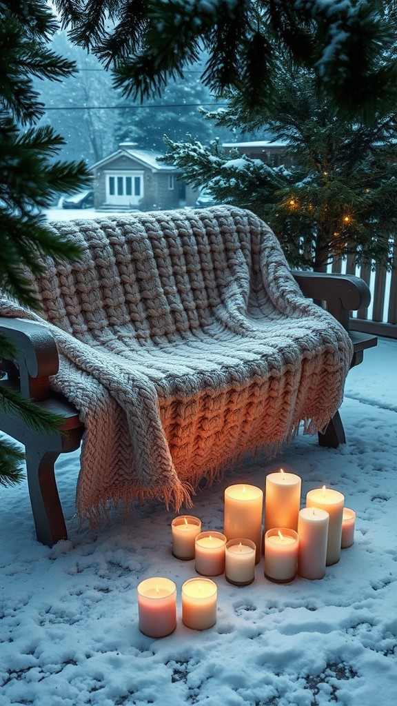 Cozy Blanket and Candle Nook