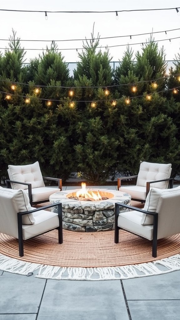 Cozy Fire Pit Seating Area