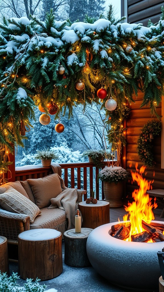 evergreen patio decor ideas for a winter wonderland