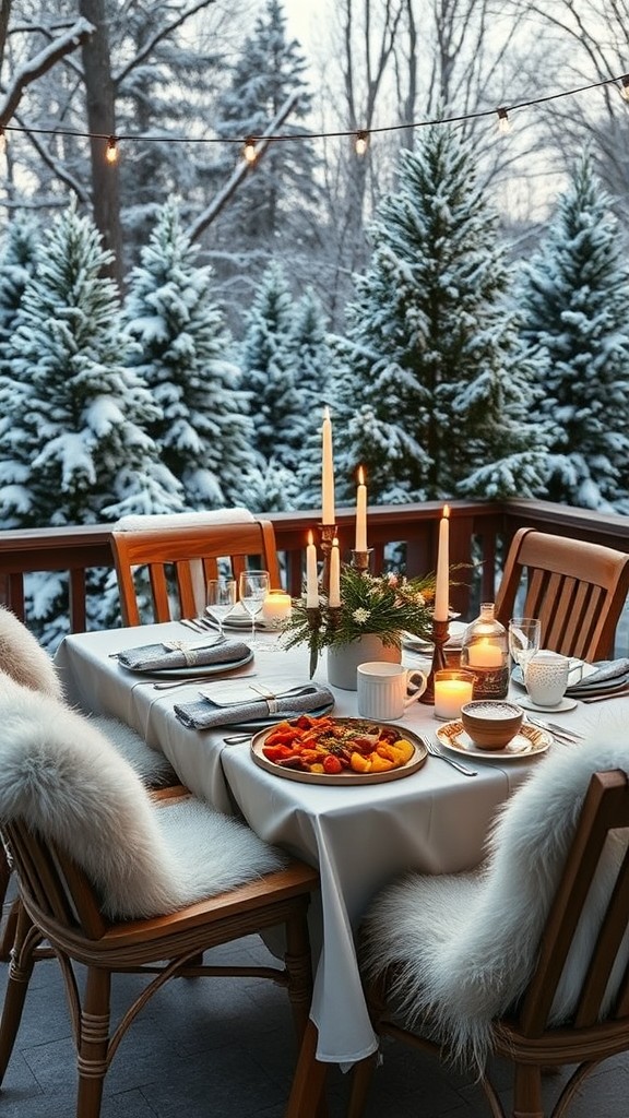 outdoor dining ideas for winter patio