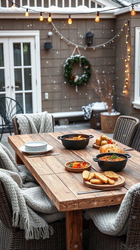 Outdoor Dining with Hearty Meals