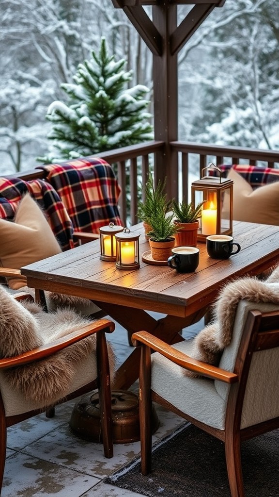 outdoor seating ideas for a cozy winter patio