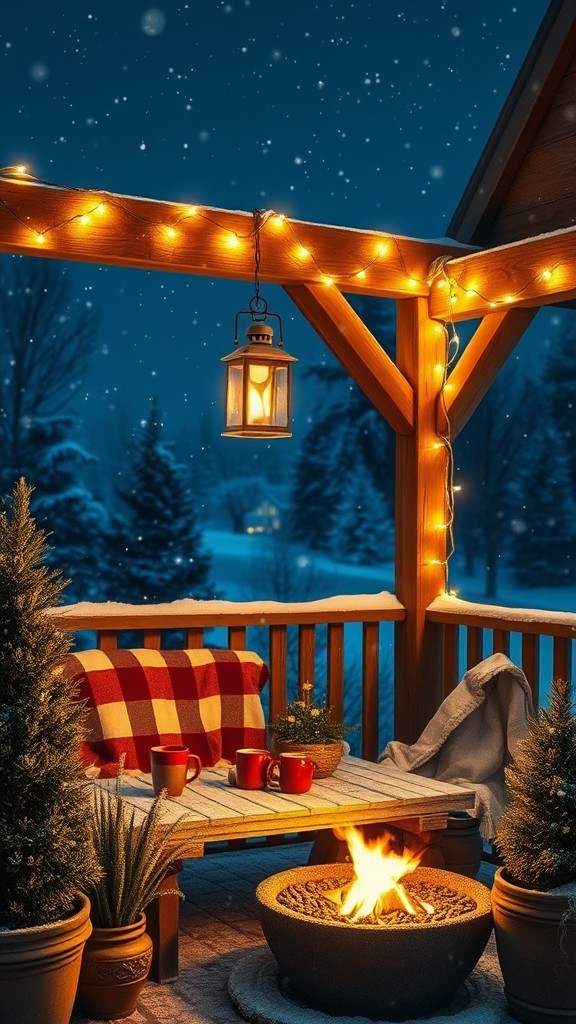 patio lighting ideas to brighten cold winter night