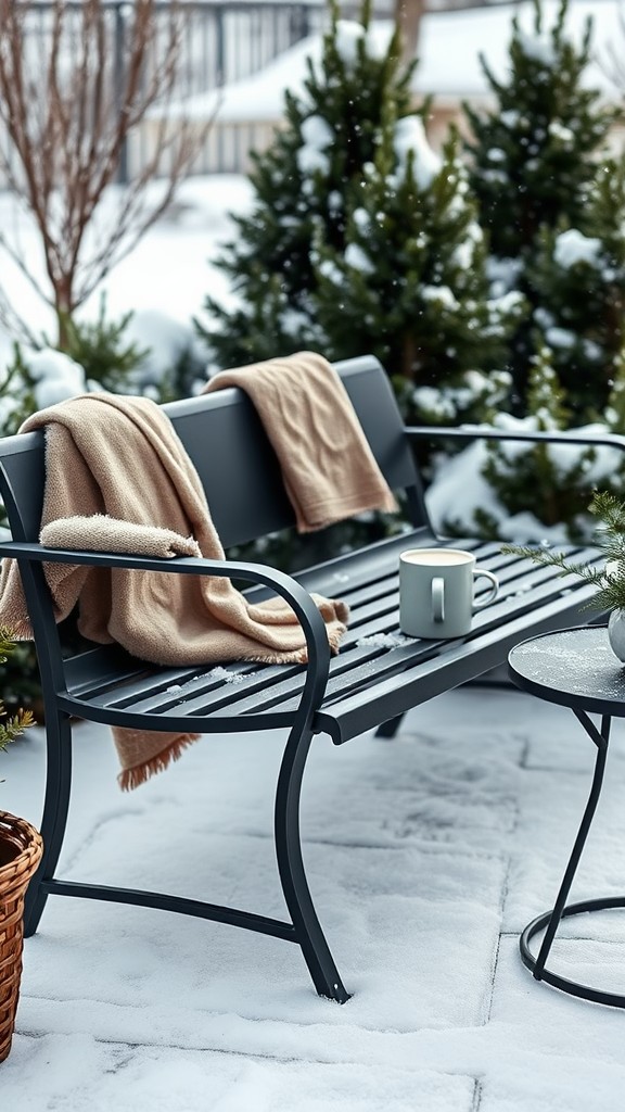 Steel Benches with Armrests