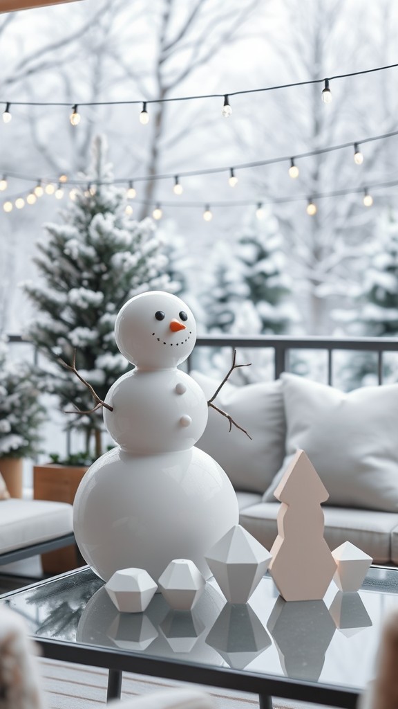 Unique Snowman or Winter Figurine Displays