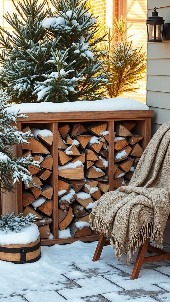 Warm Firewood Storage