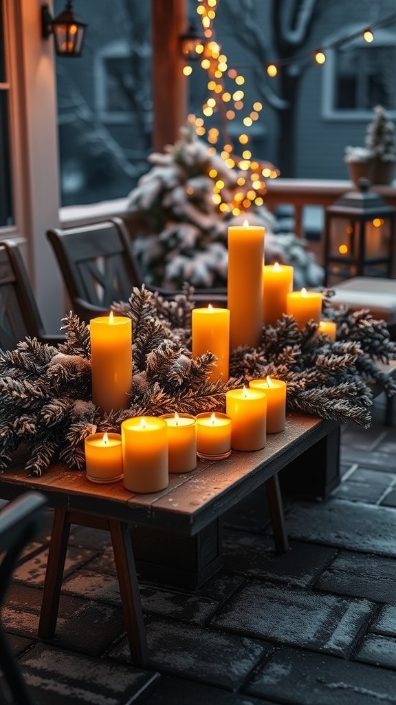 Warm-toned Pillar Candles