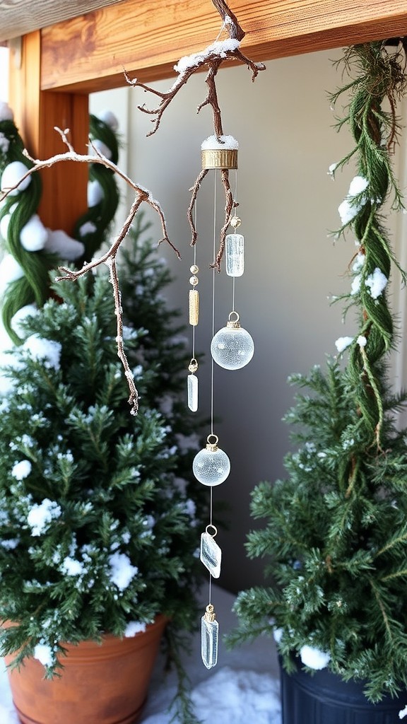 Wind Chimes Made of Winter Materials