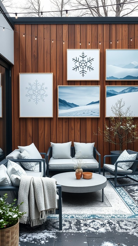 Winter-Themed Wall Art with a Contemporary Touch