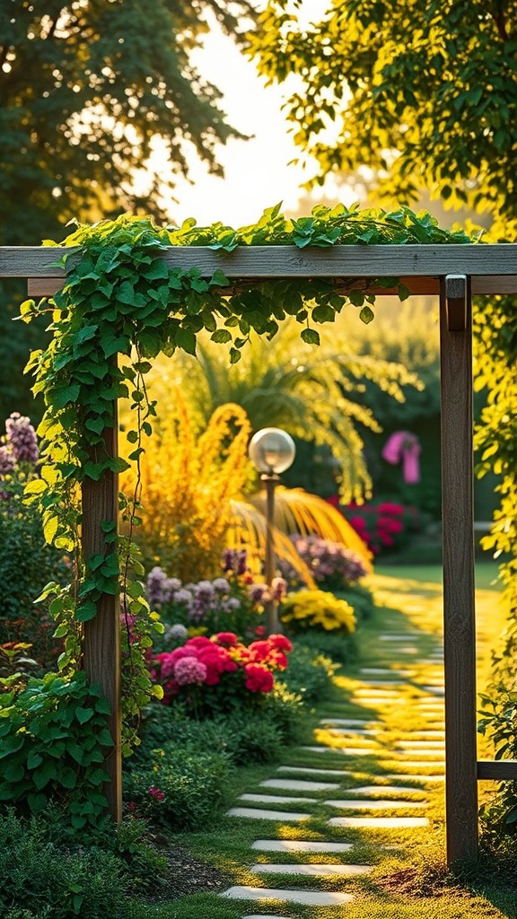 Add a Trellis with Climbing Plants