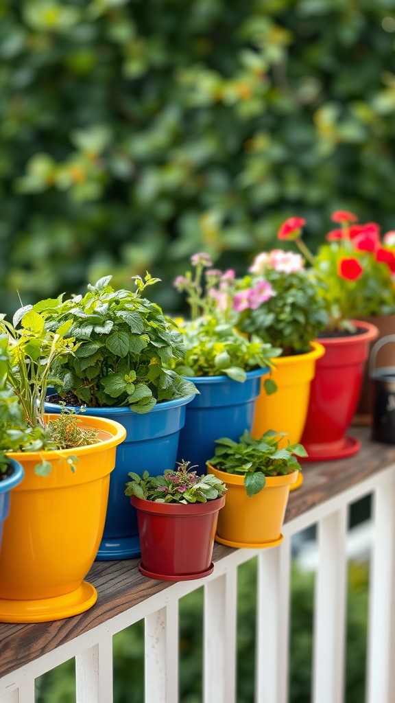 Colorful Pots Arrangement