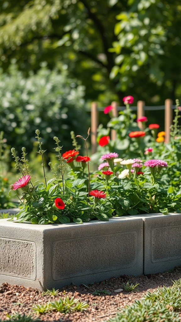 Concrete Block Raised Garden Beds