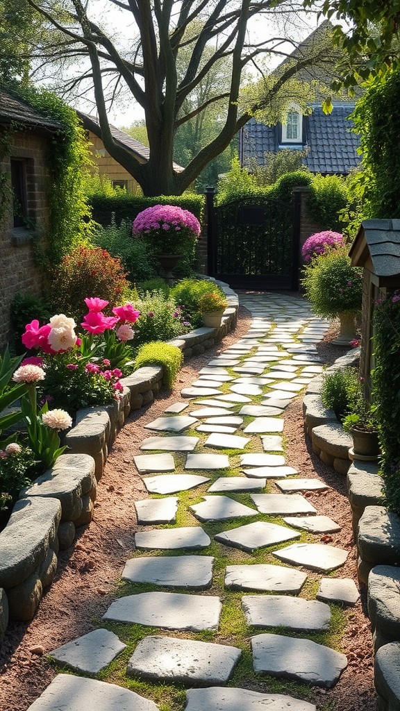 Create a Quaint Pathway with Stone or Brick